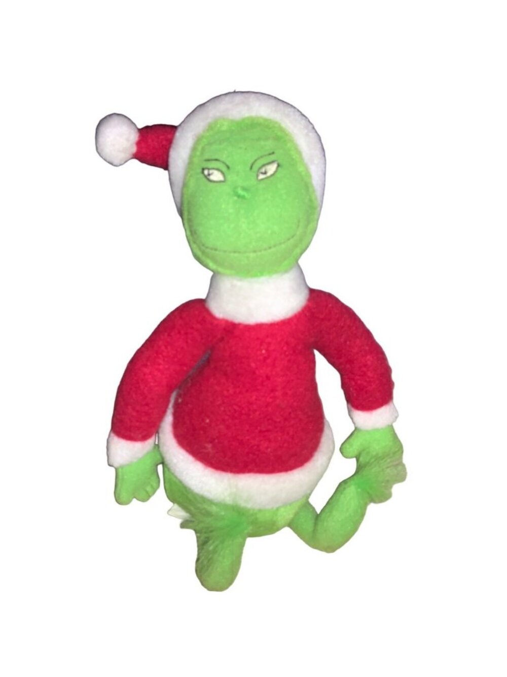 The Grinch Plush Toy With Santa Hat & Red Suit Christmas Decoration
